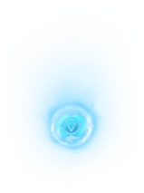 Glowing blue circle