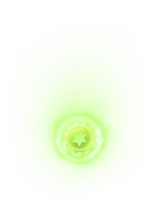 Glowing green circle